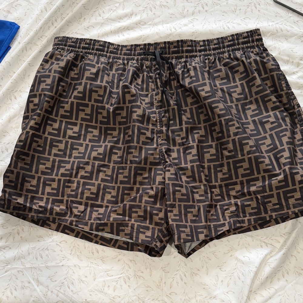 Fendi Brown/Black Monogram Athletic Shorts